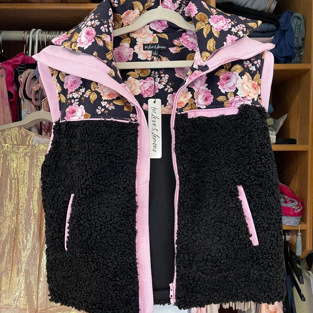 For Love and Lemons Sherpa Puffer Vest